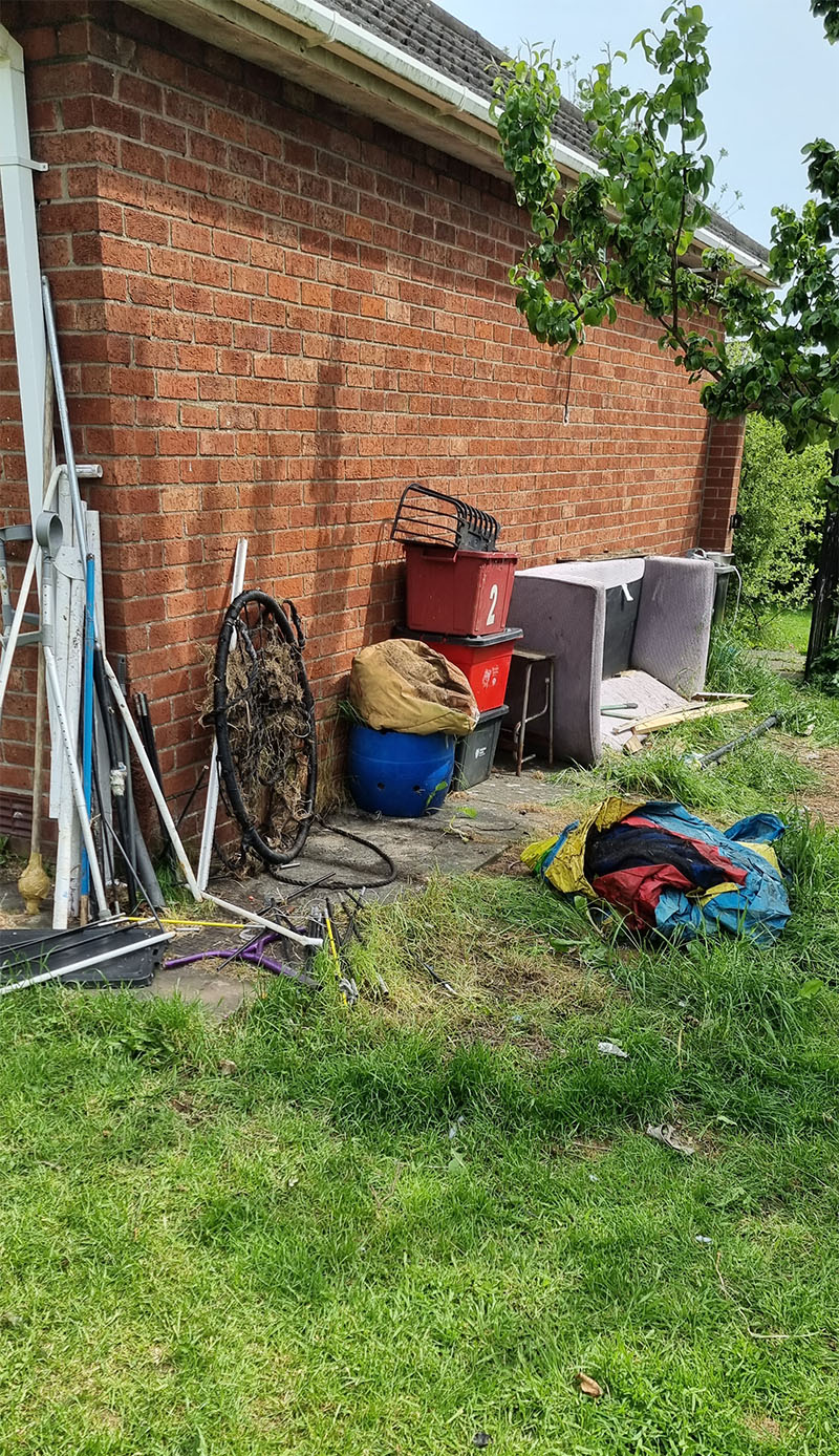 Household rubbish waiting to be collected