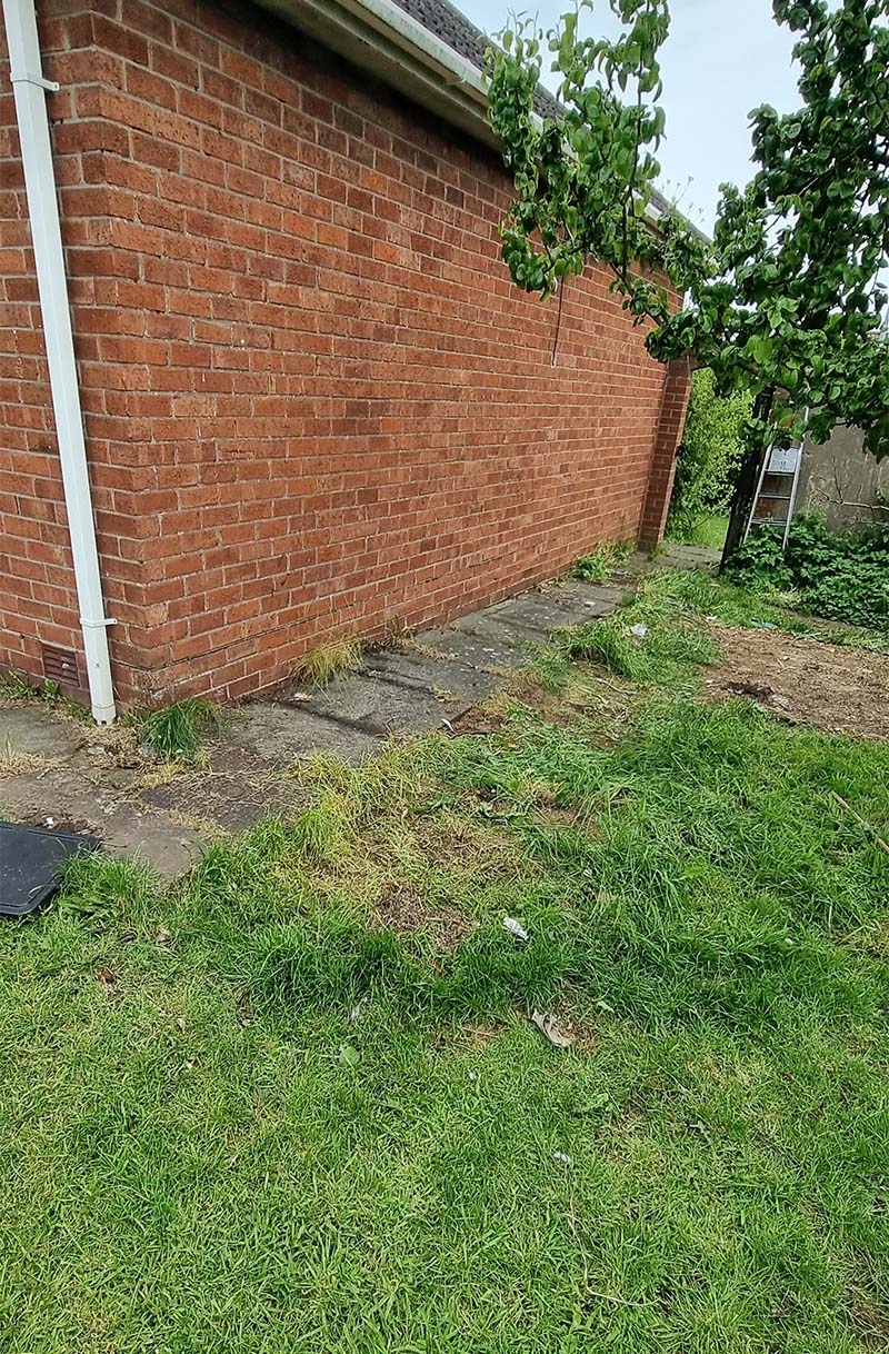 Clear garden after rubbish removal