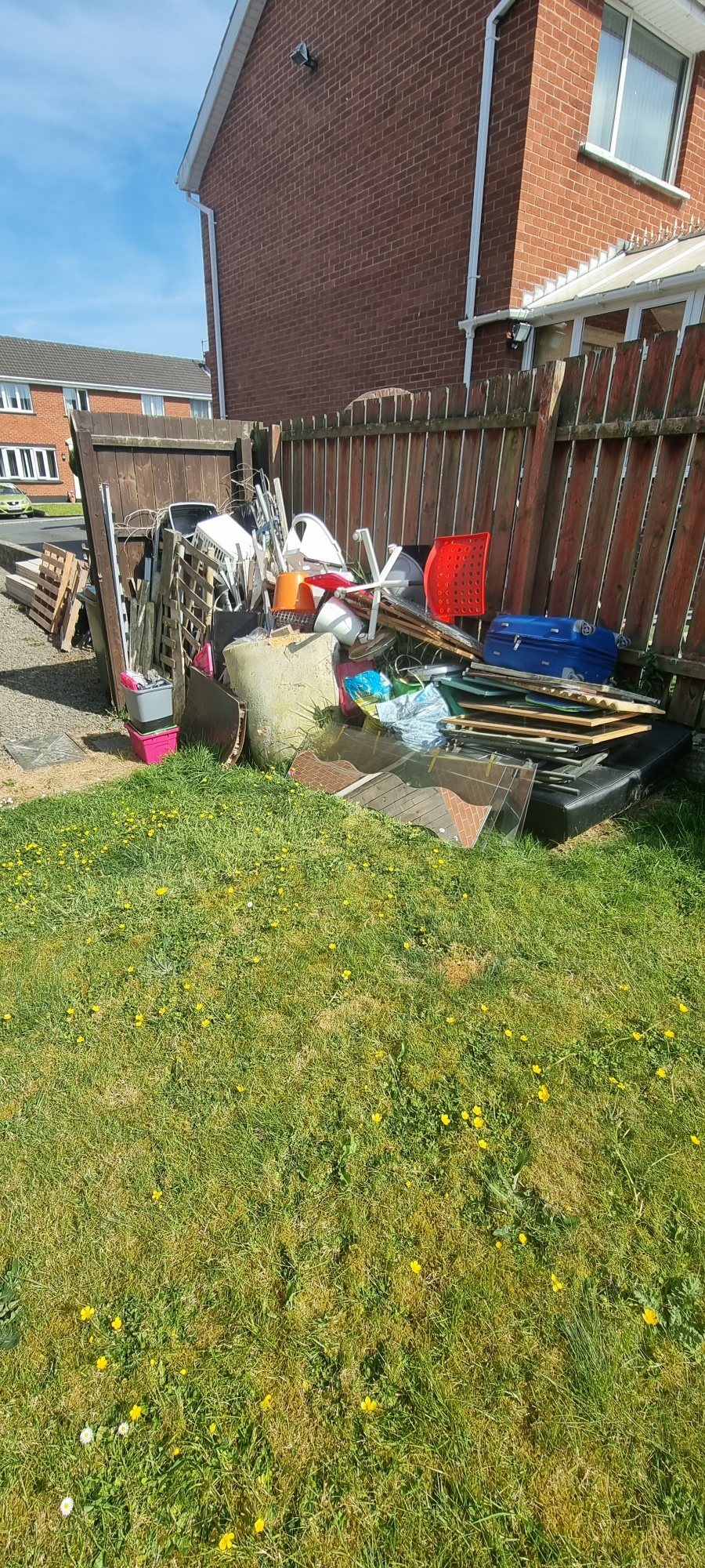 garden waste ready for collection