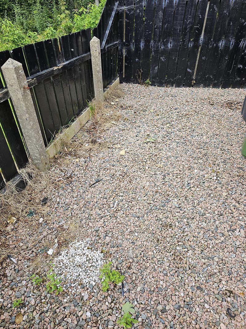 Clear garden after waste removal